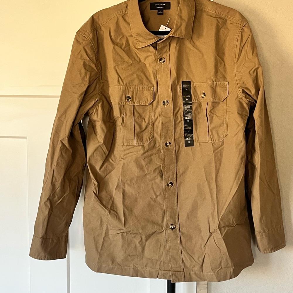 Banana Republic Tan Lightweight Shirt Jacket